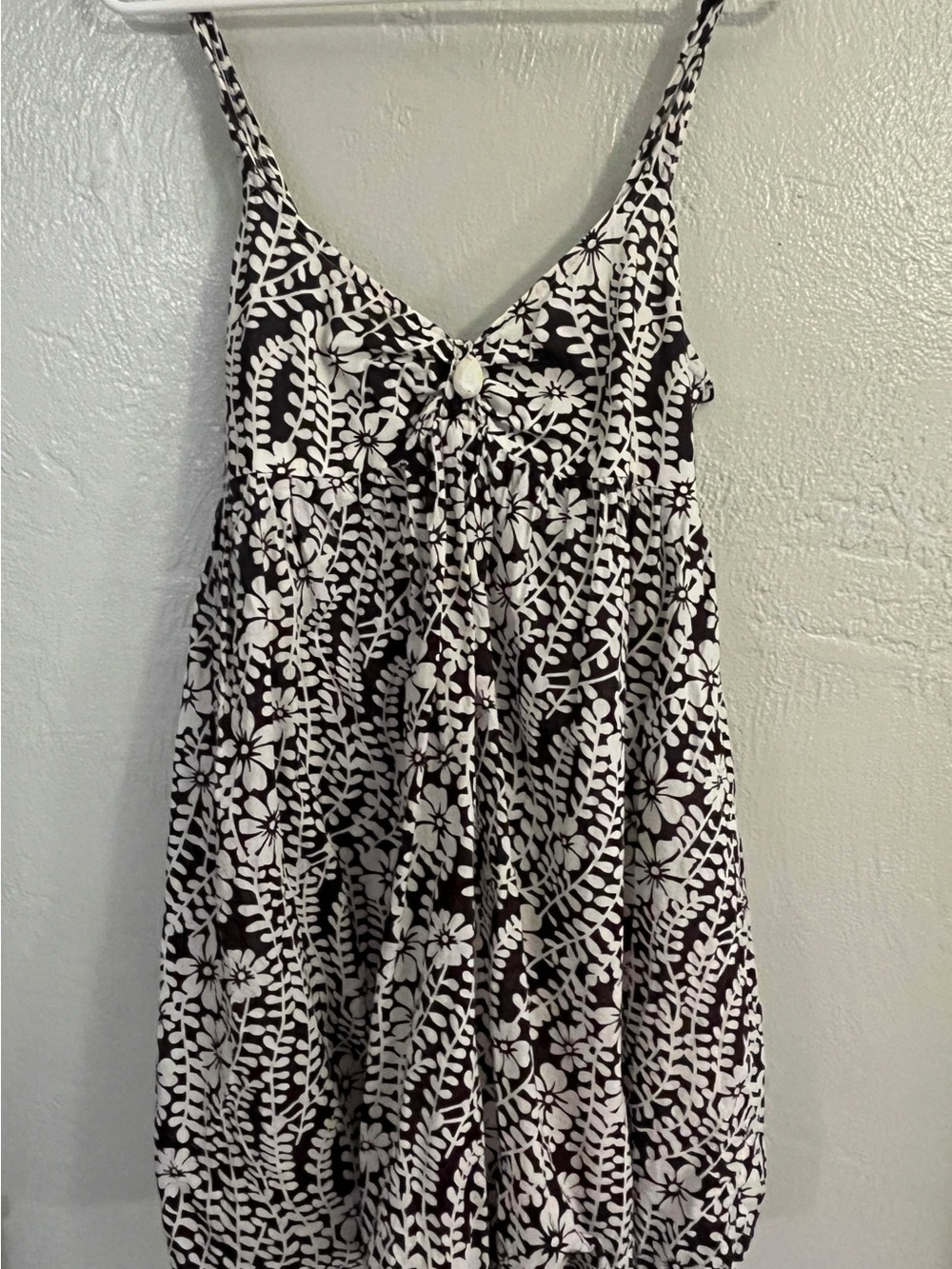 Brown & White Floral Mini Dress